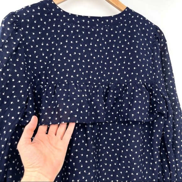 J. CREW Cherry Micro Print Blouse - Picture 13 of 13